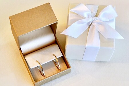 K18 イエローゴールド 地金 フープピアス(直径25mm) 保証書付 KO-0038 SWAD040