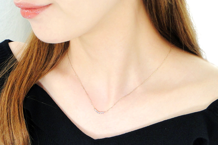 【0.12ct】K18YG グラデーション ダイヤモンド ネックレス CSN00201-18Y 18金 SWAV019