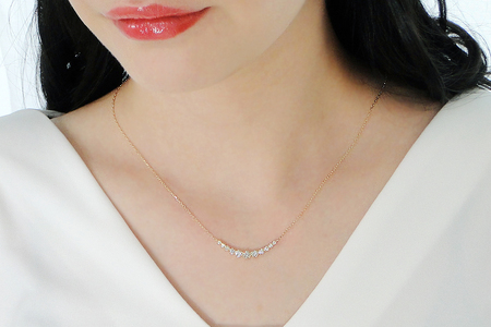 【0.5ct】K18イエローゴールド　ダイヤモンド　ラインネックレス SPD1463-18Y SWAV058｜山梨県 昭和町 ジュエリー アクセサリー ギフト プレゼント 贈り物 記念日 誕生日 カジュアル フォーマル オケージョン