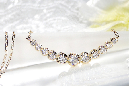 【0.5ct】K18イエローゴールド　ダイヤモンド　ラインネックレス SPD1463-18Y SWAV058｜山梨県 昭和町 ジュエリー アクセサリー ギフト プレゼント 贈り物 記念日 誕生日 カジュアル フォーマル オケージョン