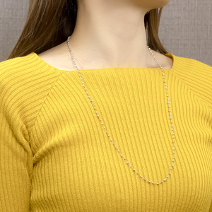 18金 ネックレス チェーン 70cm レディース ロングネックレス チェーンのみ ラリエット ゴールド 18k ホワイトゴールドK18 地金 ミラーボール ジュエリー プレゼント 人気 普段使い シンプル 贈り物 241017an400wn SWAA204
