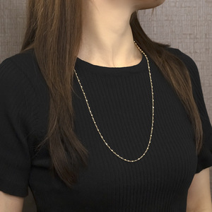 18金 ネックレス チェーン 70cm ロングネックレス チェーンのみ ラリエット ゴールド 18k イエローゴールドK18 地金 ミラーボール ジュエリー ギフト プレゼント 人気 普段使い シンプル 贈り物 241017an400n SWAA205