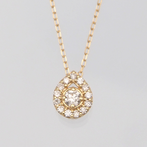 K18 0.14ct ダイヤモンド ペンダントネックレス　HH-019719 SWBT001-G