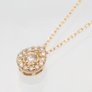 K18 0.14ct ダイヤモンド ペンダントネックレス　HH-019719 SWBT001-G