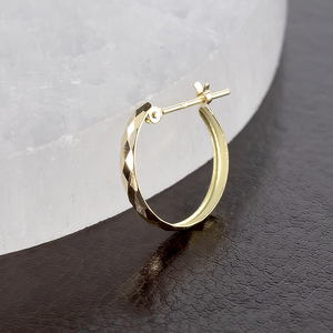 18金 フープ ピアス 18k 片耳 フープピアス ゴールド カット イエローゴールドK18 18k 地金 ジュエリー シンプル 誕生日 プレゼント 記念日 人気 普段 使い SWAA284