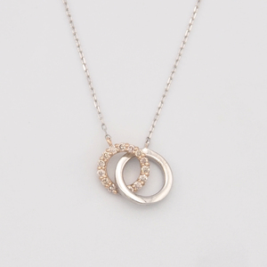 PT900/K18PG/PT850 0.07ct ダイヤモンド ペンダントネックレス HH-019743 SWBT010