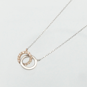 PT900/K18PG/PT850 0.07ct ダイヤモンド ペンダントネックレス HH-019743 SWBT010