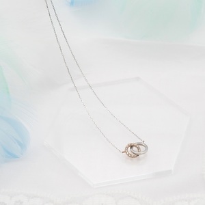 PT900/K18PG/PT850 0.07ct ダイヤモンド ペンダントネックレス HH-019743 SWBT010