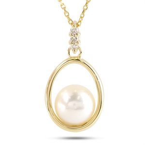 18金 ネックレス レディース あこや真珠 パール ペンダントトップ 18k ダイヤモンド ゴールド イエローゴールドk18 ダイヤ 真珠 ジュエリー 人気 シンプル フォーマル 240509400y SWAA322