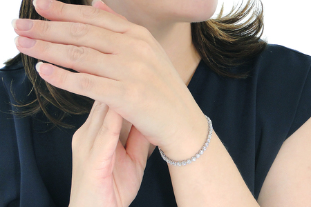 【ふるなび限定】【5.0ct】PT900 天然ダイヤモンドテニスブレスレット 18.5cm 【中央宝石研究所鑑定書付】 F-CSBL00036 SWAV070  FN-Limited-SP