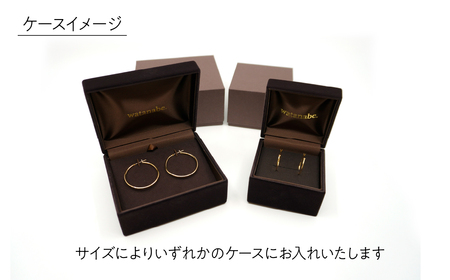 K18 フープピアス 太さ1mm×直径10mm SWCA009-10mm