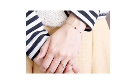 18金 ブレスレット k18 レディース 20cm 宝石 ゴールド アミュレット 7  