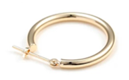 K18　フープピアス　2×20　111629 SWAE043