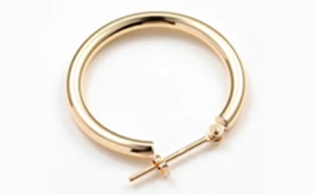 K18　フープピアス　2×20　111629 SWAE043