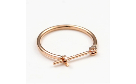 K18ピンクゴールド　フープピアス　1×10　111660 SWAE029