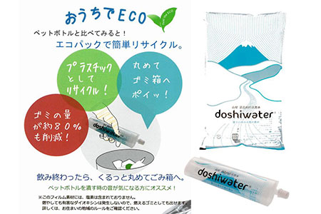【山梨　道志村の天然水】doshiwater (2l×6袋×2箱)　今なら専用ウォーターケース付【5回定期】
