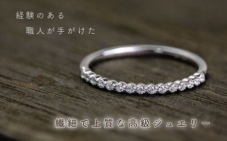 ダイヤ ジュエリー リング pt900 ダイヤモンド ハーフエタニティ リング 0.08ct / 指輪