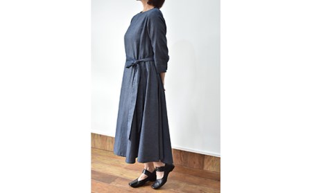 No.428 ふんわりコットンワンピース　L　ネイビー【n0428_mut】