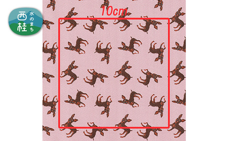 No.461-02 iruyo　ポリエステル生地　ミニチュアピンシャー柄（ピンク）【n0461-02_yam_A】