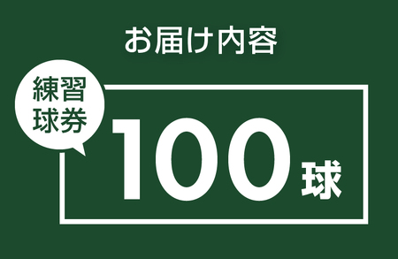 鐘山ゴルフセンター練習球券（100球券）