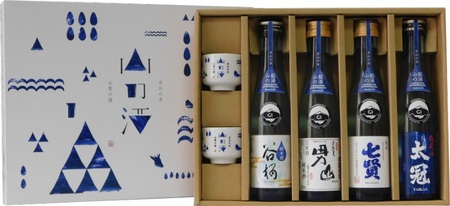 山梨の「山の酒」純米酒飲み比べ4本セットA