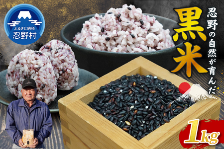 令和7年産米】【数量限定】忍野村産 黒米（1kg） | 山梨県忍野村