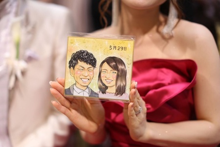 本格オーダーメイド 似顔絵 （ミニ色紙サイズ） 2名 ペットも描きます