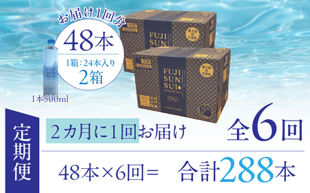 【全6回定期便】FUJI SUN SUI 500ml 24本入り×2 YAQ002