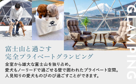 【ふるなび限定】グランピングで美容ケア！ReFa無料レンタル《日~木曜日限定》愛犬同伴OK！デラックスグランピング2名1棟宿泊券(1泊2食、無料ドリンク付き) ビジョングランピングリゾート山中湖  YAG020　FN-Limited-SP　リファ　トラベル　グランピング　リゾート　美容ケア　犬同伴