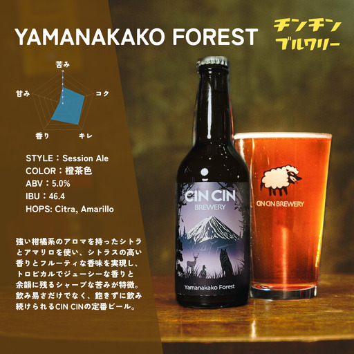 24本セット】Yamanakako Forest / Session Ale瓶330ml YBC001｜山梨県