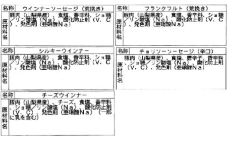 山中湖ハム自家製ソーセージ5種類の詰合せ（3ヵ月連続発送）【定期便・お肉・ソーセージ・ハム】※離島地域への発送不可※着日指定不可