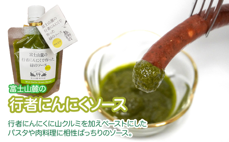 鹿肉ソーセージ　行者ニンニクソースセット ふるさと納税 ソーセージ 鹿肉 チョリソー ウインナー ジビエ 行者ニンニク 行者にんにく 山梨県 鳴沢村 送料無料 NSJ046