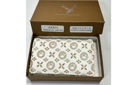 白い甲州印伝「URUSHINASHIKA」コインケース1個