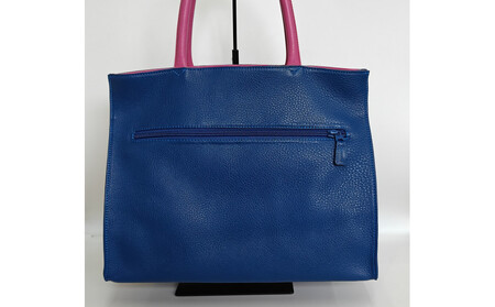 「鞄工房　香」タンポポのレザートートバッグ（ブルー）