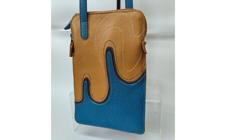 「鞄工房 香」レザーミニショルダーバッグ「海」