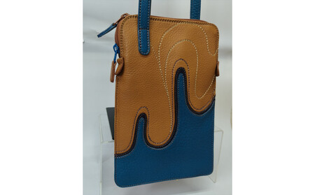 「鞄工房 香」レザーミニショルダーバッグ「海」