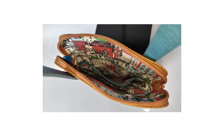 「鞄工房 香」レザーミニショルダーバッグ「海」