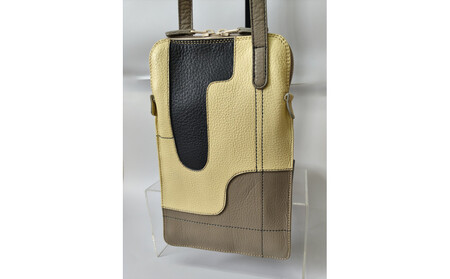 「鞄工房 香」レザーミニショルダーバッグ(モノトーン)