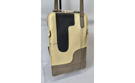 「鞄工房 香」レザーミニショルダーバッグ(モノトーン)