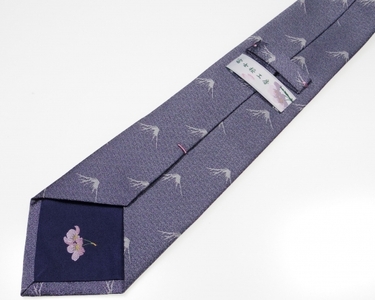 郡内織物「富士桜工房」シルクネクタイ 末広がり富士山 グレー