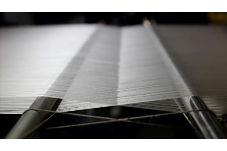 郡内織物「富士桜工房」シルクネクタイ 麻の葉   紫