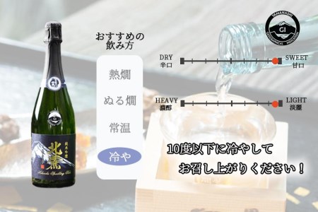 甲斐の開運 大吟醸・純米吟醸「北麓スパークリング」 720mlギフトセット＜富士山の日本酒＞【井出醸造店】