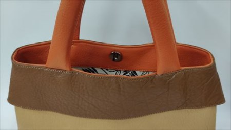 ふるさと納税 カバン トートバッグ 山梨県 富士河口湖町 「鞄工房　香」三色フリルトートバッグ オレンジ 鞄工房 香」三色フリルトートバッグ オレンジ | 山梨県富士