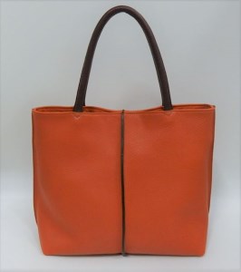 「鞄工房　香」センターライントートバッグ オレンジ
