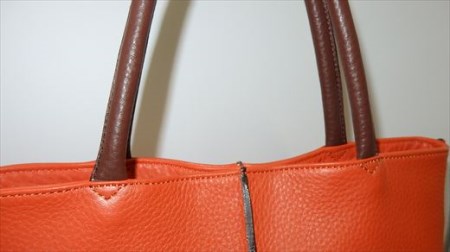 「鞄工房　香」センターライントートバッグ オレンジ