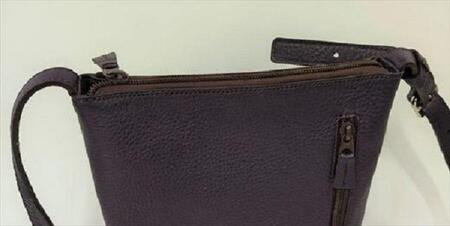 「鞄工房　香」シンプルショルダーバッグ  パープル