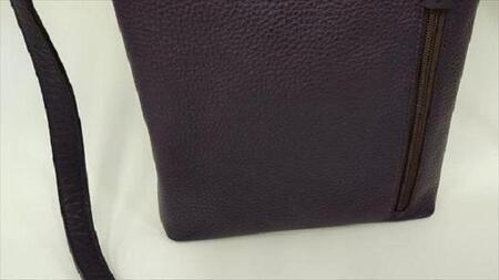 「鞄工房　香」シンプルショルダーバッグ  パープル