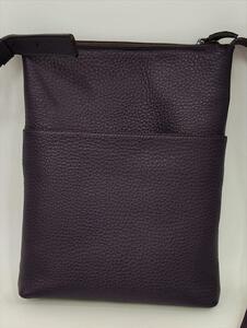 「鞄工房　香」シンプルショルダーバッグ  パープル