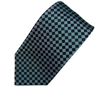 郡内織物「富士桜工房」シルクネクタイ 市松 緑青 10,220円