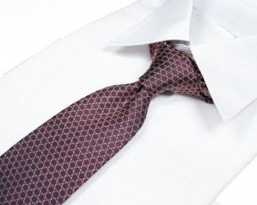 郡内織物「富士桜工房」シルクネクタイ 籠目 蘇芳色